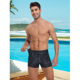 Mens-Swim-Jammers Athletic-Swimwear Quick-Dry-Shorts Durable-Team-Swimsuits - Drawstring Competition Swimming UPF50+ (Snake Skin,2XL)