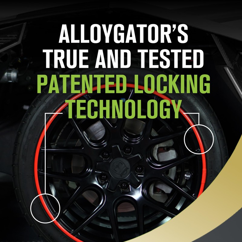 AlloyGator Red Rim Protector for Car Wheels (Fits 12-24" Wheel