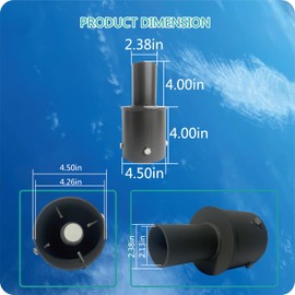 NEW SOONLED 4.5'' Round Tenon Adaptor for 3.5'' OD Round Pole, Mounting Bracket Accessories for Outdoor Shoebox Lighting, Street Light, Parking Lot Light with Slip Fitter Mount (2 3/8inch)