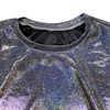 ZUYPSK Maglietta a maniche corte per bambini e bambine, metallizzata,