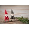 LOVI Medium Wooden Elf Postcard - Grey - 12 cm