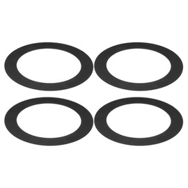 PATIKIL Goof Rings Inner Diameter 3.58", Outer Diameter 4.92", 4 Pcs Metal Goof Rings Cover Recessed Light Trim for Ceiling Wall Fixtures Can Lighting Down Light LED, Matte Finish Black
