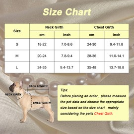 Dog Harness Skirt with Leash,Sweet Dog Dress Harness with Bow-Tie Pearls,Soft Tutu Vest Pet Clothes for Cats Puppy Small Dogs_L(Pink)