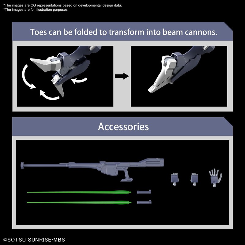 HG Mobile Suit Gundam Mercury Witch Gundam Faract 1/144 Scale