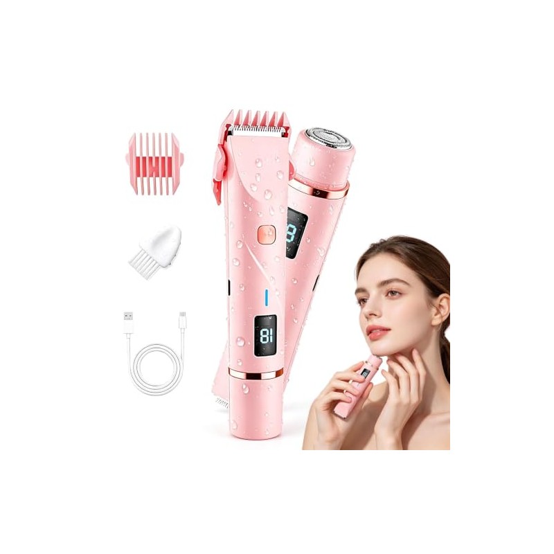 Lady Shaver for Women,2in1 Gentle Hair Remover for Face Bikini