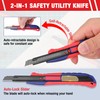 WORKPRO 2-In-1 Safety Utility Knife Retractable Snap-off blade, Metal Box