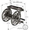 Liberty Garden 708 Steel Decorative Wall Mount Garden Hose Reel,