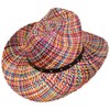 LIERYS Multicolour Cattleman Panama Hat Western Hat Cowboy Hat Panama