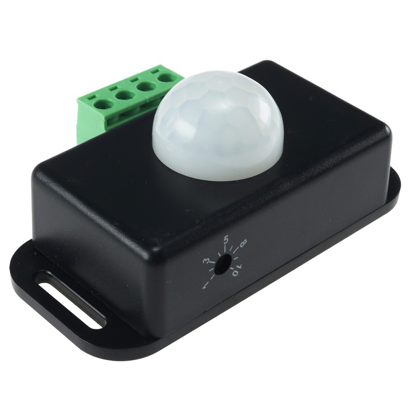 Motion Sensor 12V-24V 8m Range 76x45x34mm Switching Time Adjustable