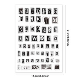 PH PandaHall Letter Clear Stamps for Card Making, Alphabet Rubber Stamp Transparent Paper Craft Stamps for DIY Scrapbooking Stamps Decoration Card Album Crafting