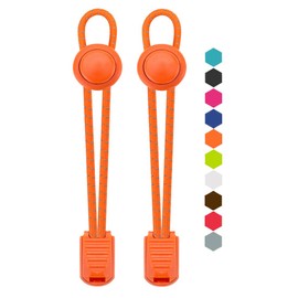 VESONNY Elastic Shoelaces - Reflective No Tie Shoelaces with Lock for Trainers, Kids and Adults, Stretchy Sneaker Shoe Laces, orange