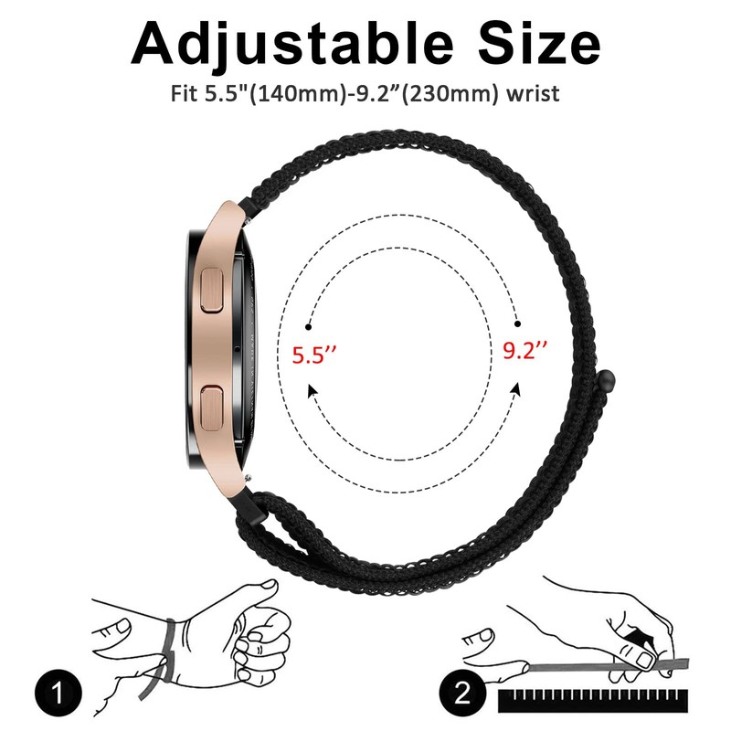 Wanme 2 Pack Watch Band, 0.9 inch (22 mm), Watch