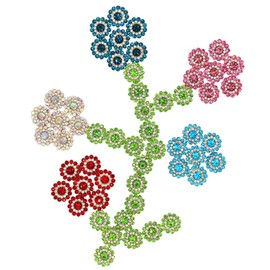 Tofficu DIY Rhinestones 100pcs Large Rhinestones for Crafts Jewelry Embellishments Flower Buttons