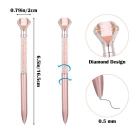 Cute Pens Sparkle Bling For Women 48 PCS Diamond Art Pen Beads Novelty Painting Ball Point Refills Decorative Crystal Sparkly Gem Glitter Ballpoint Office Writing Corrections Supplies Press Type