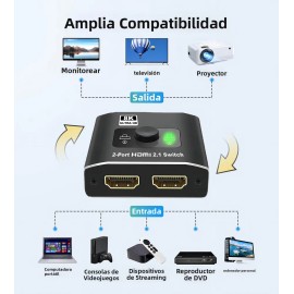 Qzgyoool Switch Splitter Hdmi Bidireccional Calidad De Imagen 4k Dehuka,Adaptador Hdmi Switches Splitters