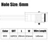 Gebildet 10pcs 6mm 1/4" AC/DC 12-24V LED Metal Indicator Light