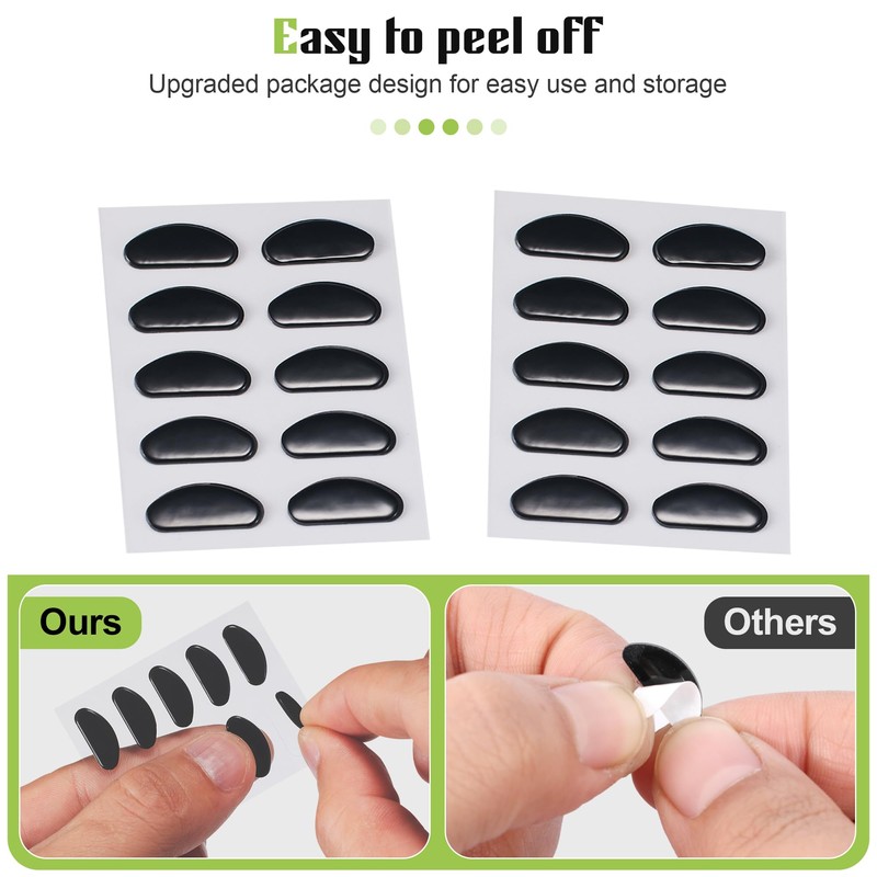 Eyeglass Nose Pads, 1.3mm Ultra-Thin Design, Anti Slip Nose Pads