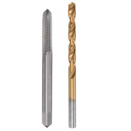 M3 x 0.5 Straight Flute Thread Tap and 3mm Twist Drill Bit Set, Metric Titanium Plated 6542 High Speed Steel Machine Screw Thread Tap Threading Drilling Tool