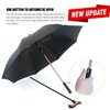 Auto Open Walking Stick Crutch Umbrella,2 in 1 Cane Umbrella,Heavy