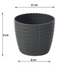 Tymar Flowerpot, pack of 2, round shape, planter, crochet look