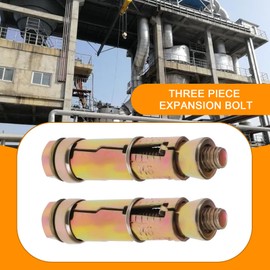 Be In Your Mind 12PCS M6x50mm Three-Piece Expansion Bolts Shield Anchor Heavy-Duty Zinc Plated 12mm Diameter Anchor for Construction Home and Industrial Use