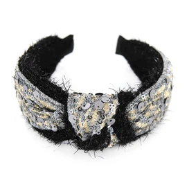 axy HR36A Headband with Sequin Highlighter Beautiful Headband Hair Accessories (Silver)