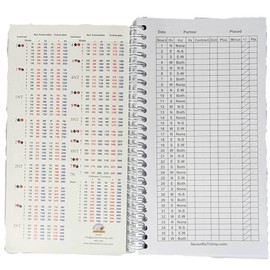 BridgeMate 2 Game Score Book with Card Cover - A Premium Logbook for Recording Duplicate Game Results- Includes 50 Double-Sided Sheets for Easy Tracking- The Ideal Duplicate Bridge Logbook for Players