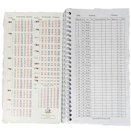 BridgeMate 2 Game Score Book with Card Cover - A Premium Logbook for Recording Duplicate Game Results- Includes 50 Double-Sided Sheets for Easy Tracking- The Ideal Duplicate Bridge Logbook for Players