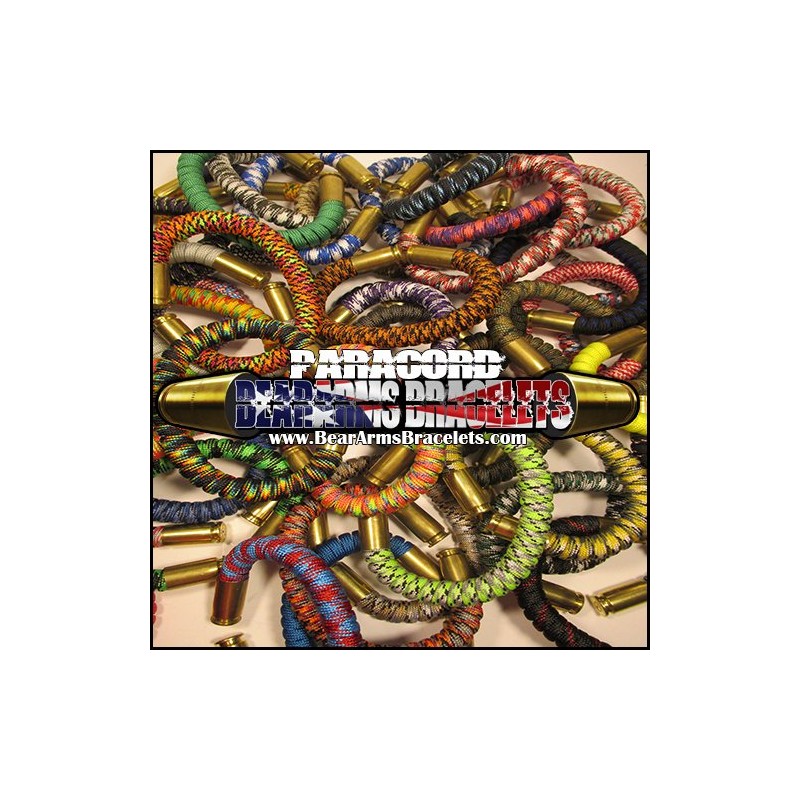 RED Friday Paracord 40 Caliber Bullet Casing Bracelet