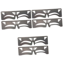 FOMIYES 3sets Brow Stencil Kit Ruler Eyebrow Shaping Template for Symmetry Precision 2pcs*3
