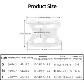 Pet Care Hammock Harness, Dog Care Hammock Set for Dogs and Cats, Cat Care Harness, Dog Care Harness, Hammock Harness for Nail Trimming, Pet Care Hammock, 6.6-13 lb