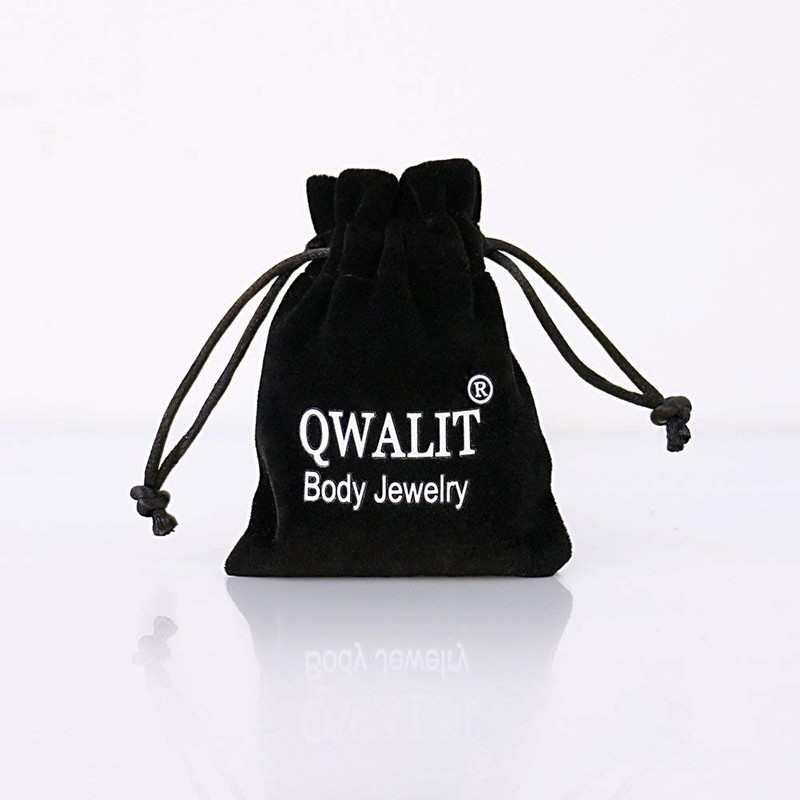 QWALIT Fake Belly Ring Clip on Button Rings Piercing