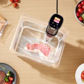 1100W Sous Vide for Precision Cooker with WIFI Immersion Circulator LCD Touchscreen 10 Preset Recipes Slow Cooker Sous VideDisplay Mode: LCD Touchscreen, Specification: With WiFi and Round Column