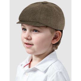 Maeau Kids' Boys Hunting Newsboy Casket Children's Baby Hat Cap Beret Hat, Octagonal Hat, Spring, Summer, Autumn, Solid, Classic, Gentleman, British Style, Casual, Going Out, Fomar, #01