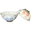 Kyo Ware LKH410 Kiyomizu Ware Kabong Kiln Rice Bowl, Flower