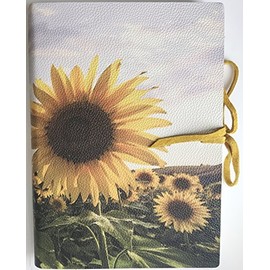 Italian Leather Journal Sunflower Lined Journal