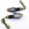 MotorToGo Carbon LED Motorcycle Turn Signal Blinkers Side Marker Indicators
