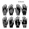 Xmasir Set of 30 Sheets Indian Arabic Tattoo Stencil, Temporary
