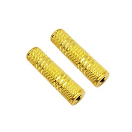 Voluty Tek 1/8" TRS TS 3.5MM Female to Female Coupler Stereo Adapter Headphone AUX to AUX Connector 2pcs