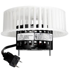 Hiorucet JA2B104N Fan Motor & Blower Wheel for Broan Nutone 86933, 40933, 86933000, 8693000, 0696B000, 0695B000 Bathroom Exhaust Fan Motor Assembly for QT9093WH, QT80, QT100L, QT110, 8662, 750, 751.