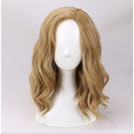 Women's Medium length Light Blonde Curly Cosplay Wig for Move