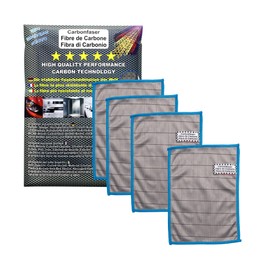 DSproducts® 4 Glasses Cleaning Cloths in Optician Quality 20 x 15 cm Microfibre Extra Soft and Absorbent Smartphone, Tablet, Camera, Glasses Wiper, Carbon Fibre for Cleaning Glasses, Glasses Wipes,