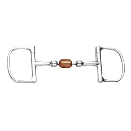 Korsteel Stainless Steel Copper Roller Mouth Dee Ring Snaffle Bit, 5", 5"