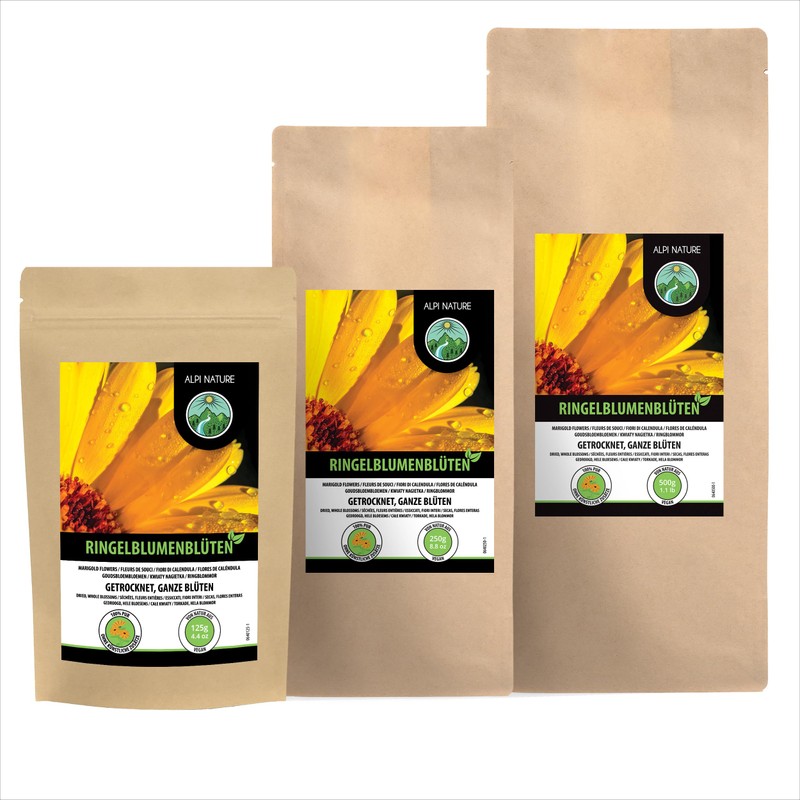 Calendula Tea 500g 1.1 lb by Alpi Nature, Whole Dried