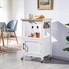 Yaheetech Rolling Kitchen Island with Single Door Cabinet, Kitchen Cart