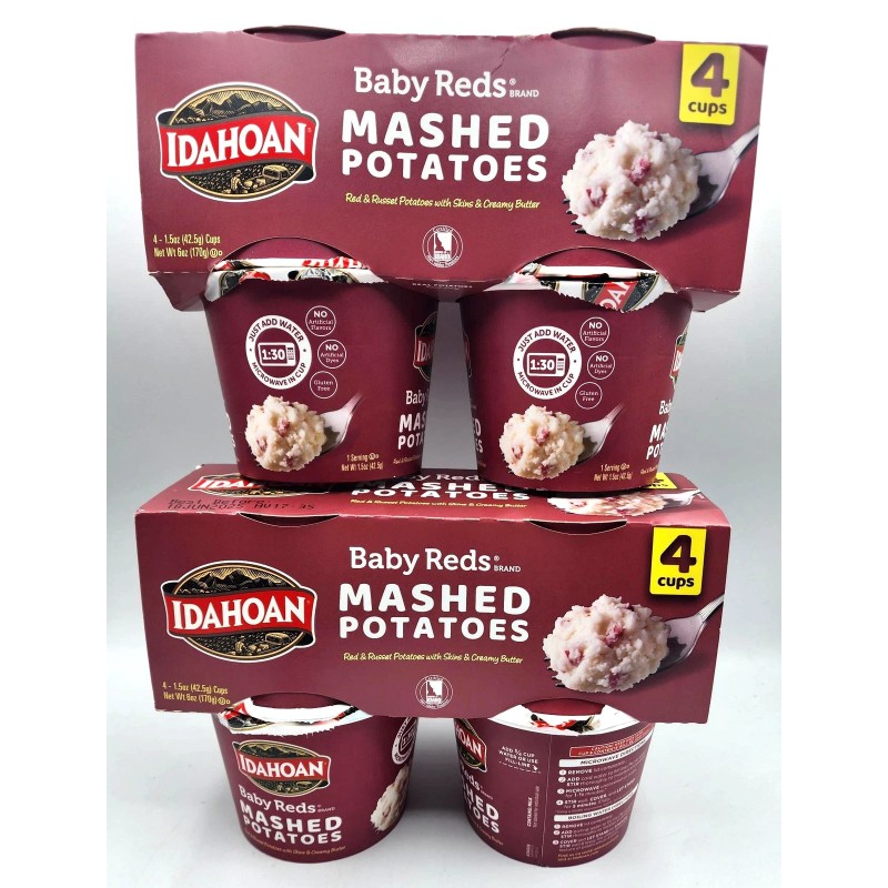 Idahoan Baby Reds Instant Mashed Potatoes Single Serve 2 Bx