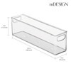 mDesign Plastic Long Stackable Storage Organizer Container, Organization Bin w/Handles