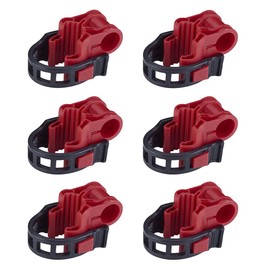 Juego de 6 soportes para bicicleta de coche, SUV, soporte para maletero de vehículo, soporte para enganche, soporte de almacenamiento, ganchos de repuesto con racks de correa de goma, rojo y negro