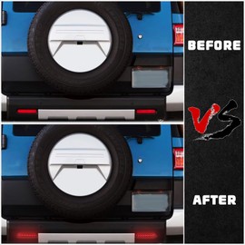 KEEGTBOX LED Rear Bumper Brake Light Kit Daytime Running Light Dynamic Sequential Flash Turn Signal Lamps Compatible with Toyota FJ Cruiser 2007-2023 Accessories(SMOKED STYLE B)