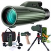 Monocular Telescope 12x56 High Power with Smartphone Adapter Tripod,Larger Vision